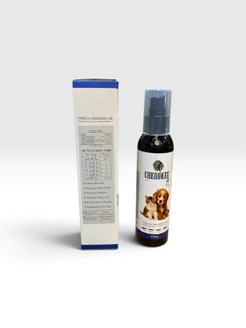 روغن ماهی امگا 3 و 6 چروکی برای سگ و گربه حجم 150 میلی لیتر
