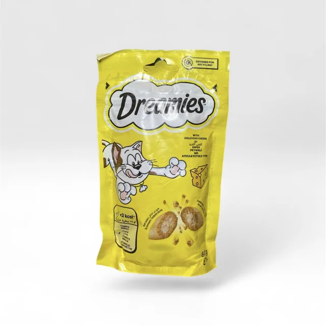 تشویقی گربه Dreamies (دریمیز) با طعم پنیر 60 گرم