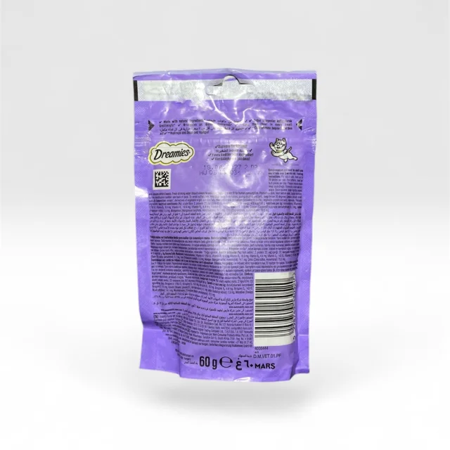 تشویقی گربه Dreamies (دریمیز) با طعم اردک 60 گرم