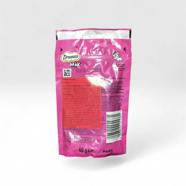 تشویقی گربه Dreamies (دریمیز) Mix با طعم گوشت گوساله و پنیر 60 گرم