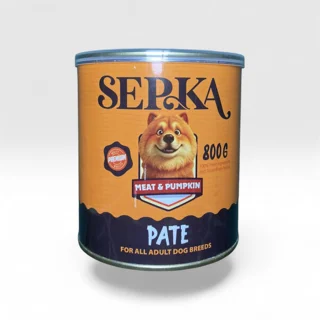 کنسرو سگ بالغ سپکا (Sepka) پته با طعم گوشت و کدوحلوایی 800 گرم