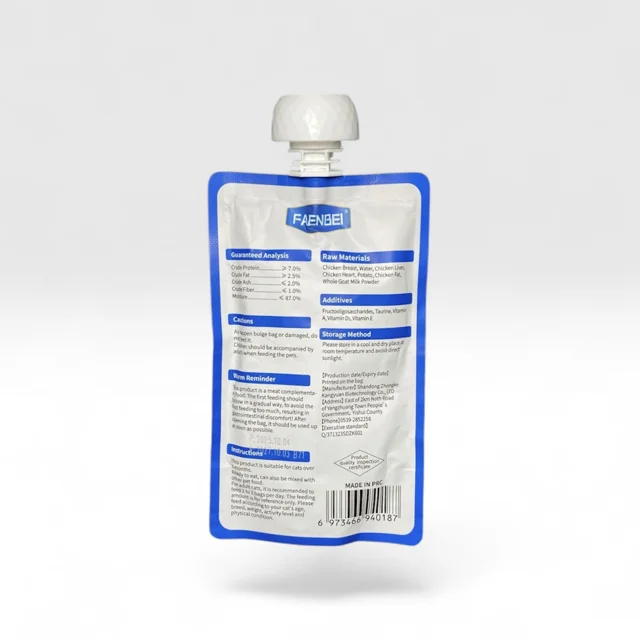 پودینگ گربه بالغ FAENBEI (فنبی) با طعم مرغ و شیر بز 90 گرم