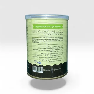 کنسرو توله سگ سپکا (Sepka) پته با طعم مرغ و نخودفرنگی 400 گرم